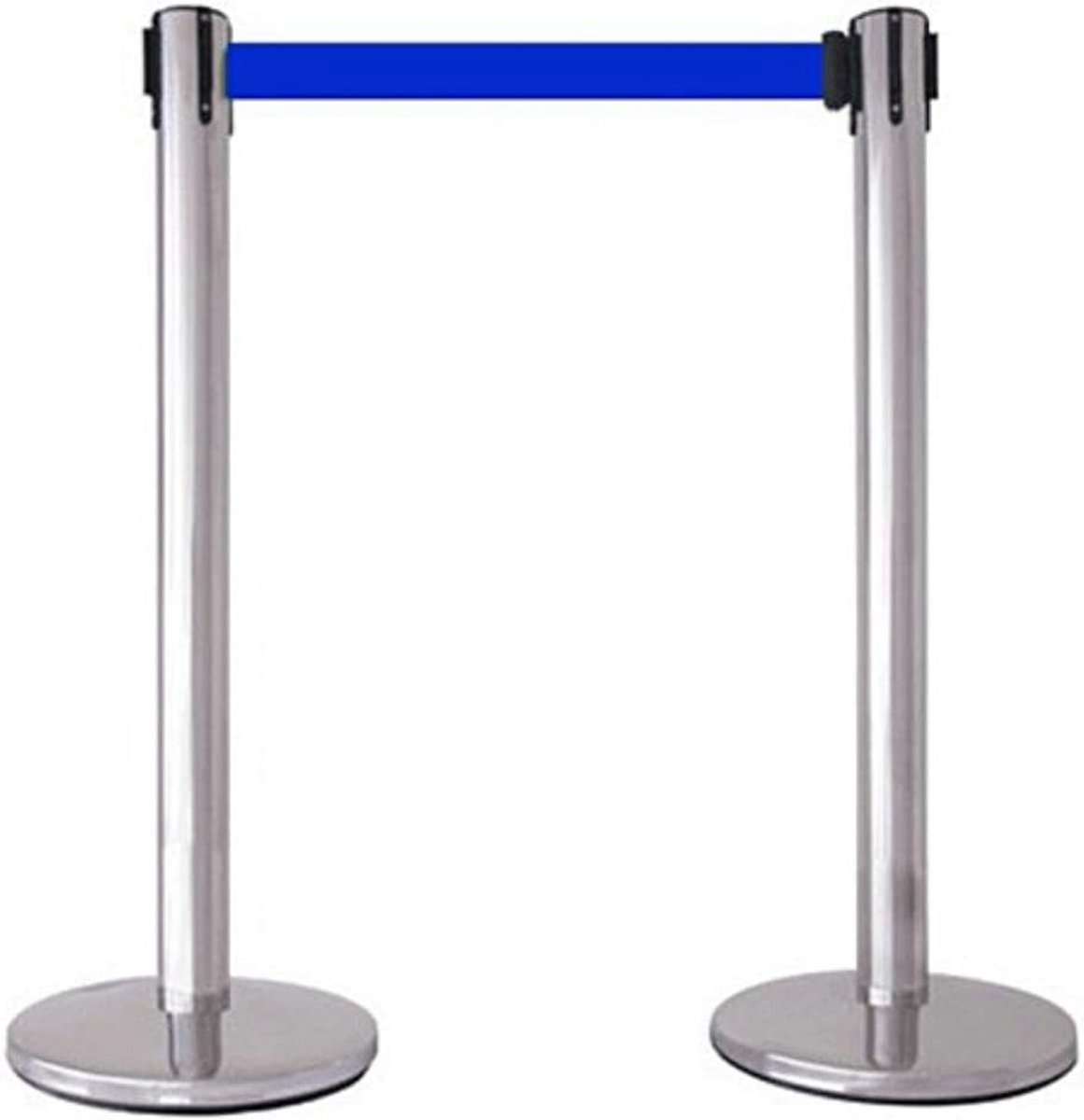 Belt Stanchie met Ingetrokken Band - 2m Band - Blauw - Veiligheidsoplossing voor Crowd Control - ShopVlot