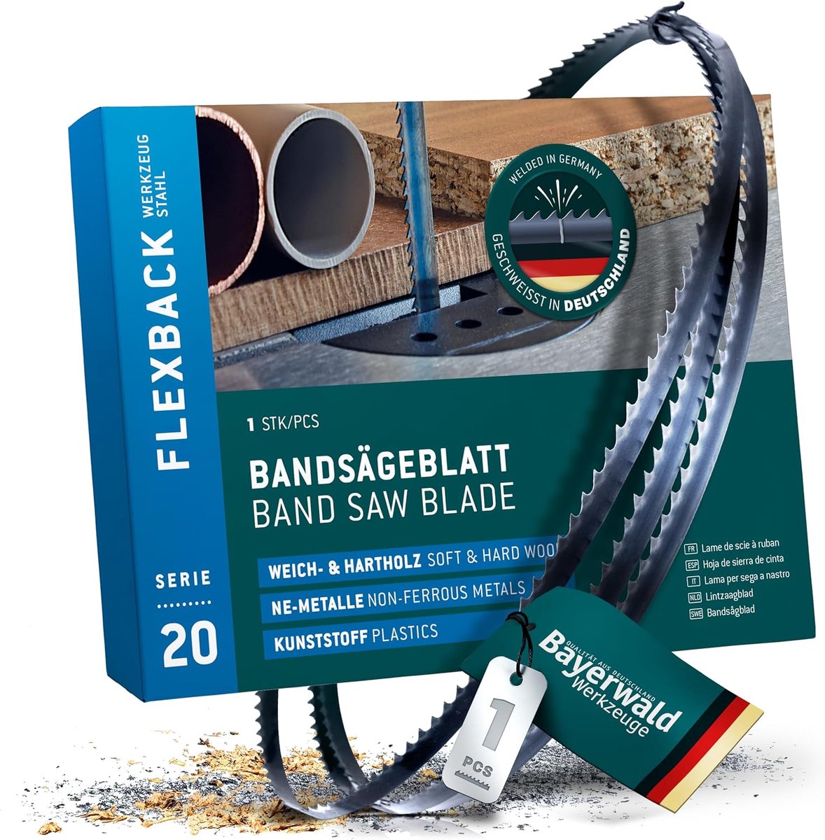 Bandsawblad 1505 x 6 x 0.36 mm - Gereedschapsstaal - Flexibele rug - Geschikt voor hout en kunststof - ShopVlot