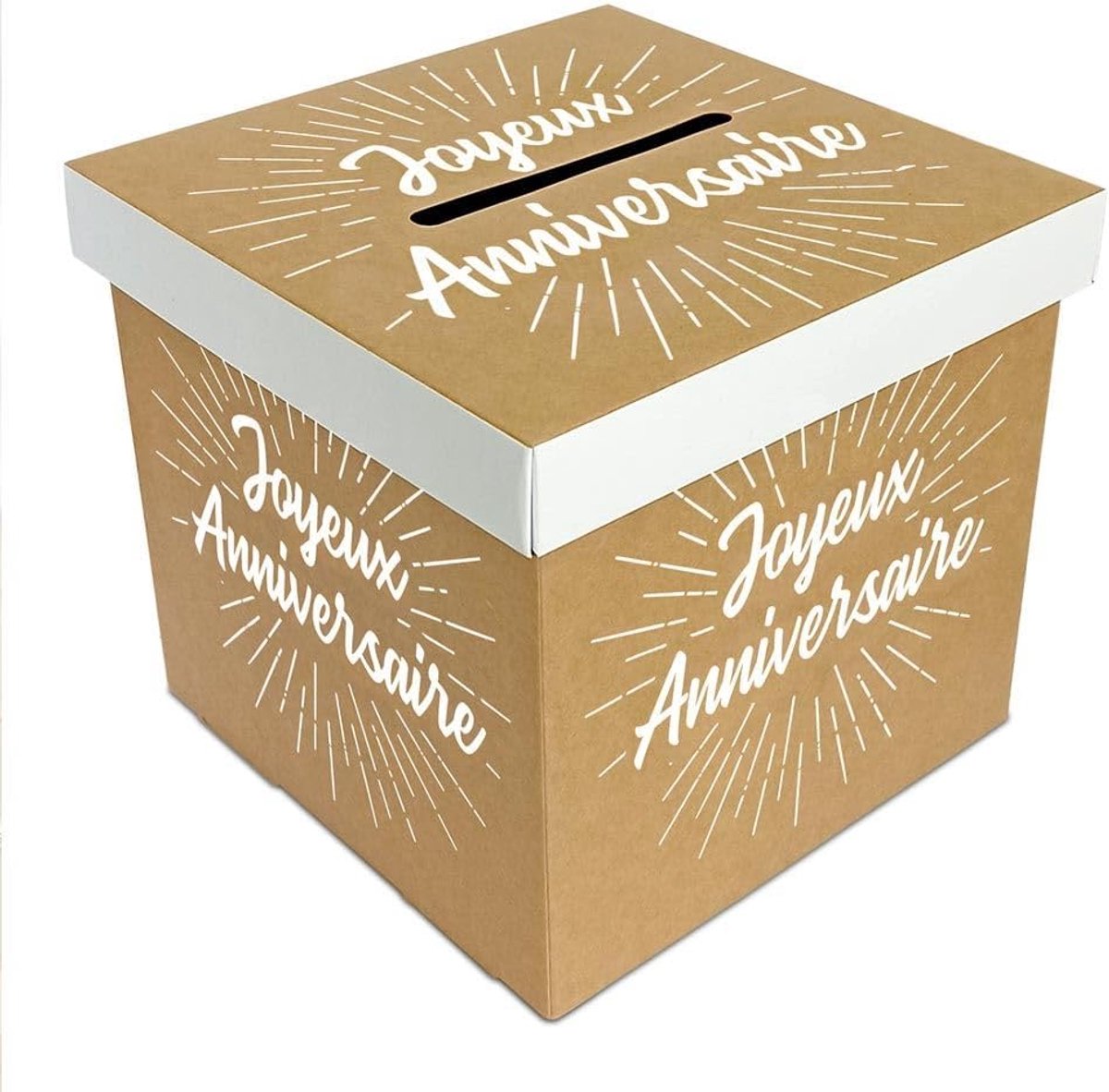 STC Urn Happy Birthday, Cardboard Money Box, 20 x 20 cm - ShopVlot