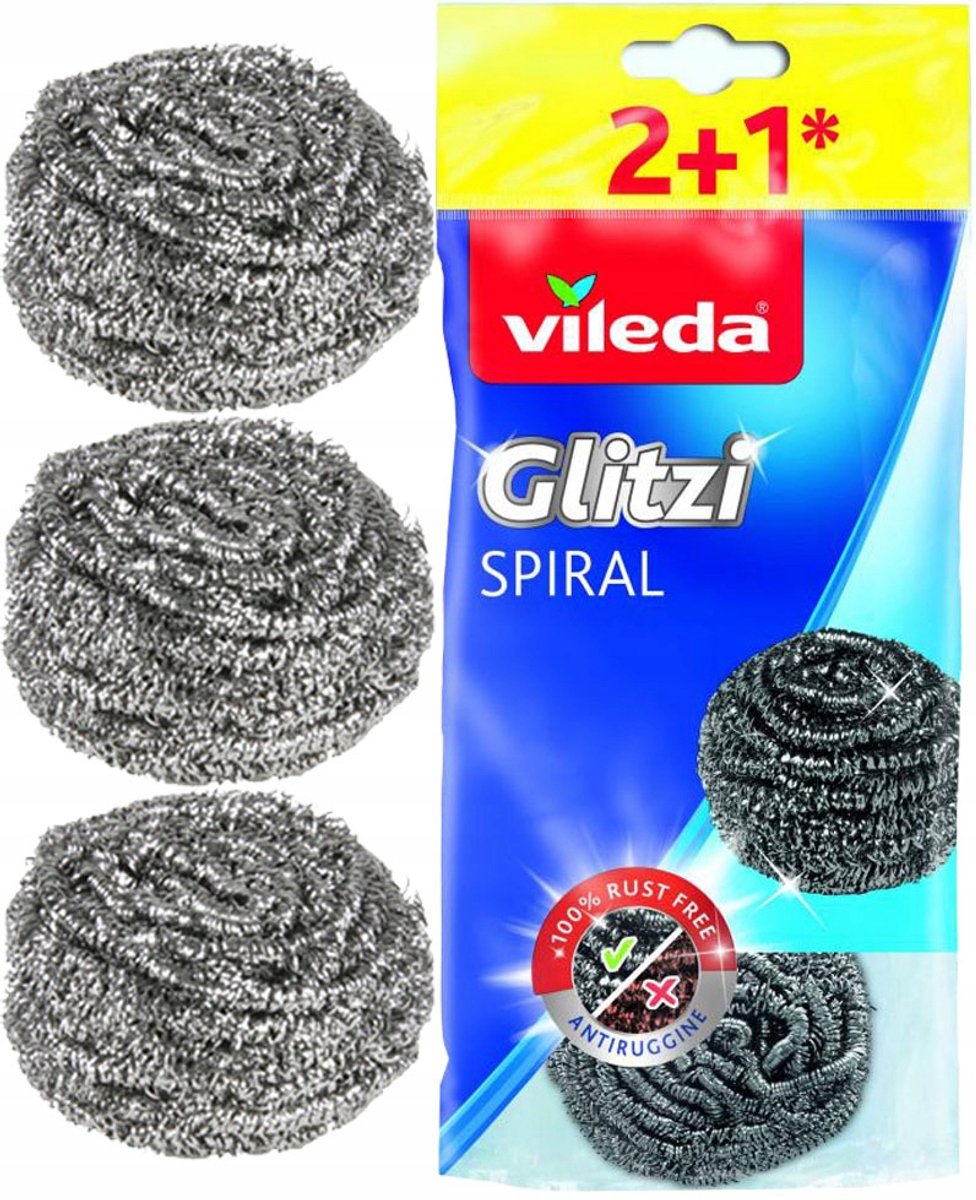 Vileda Glitz Spiraal INOX Staalwol - 3 st