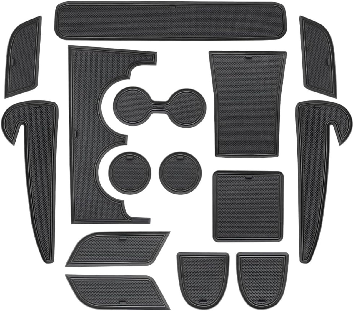 Anti-stofmatten Kona SX2 EV 2024-2026 - rubber - op maat gemaakte inzetstukken - bescherming tegen weersinvloeden - ShopVlot