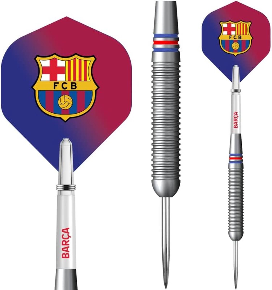 Darts set 22g - staalpunt - blauw/garnet - ideaal voor Barcelona fans - ShopVlot