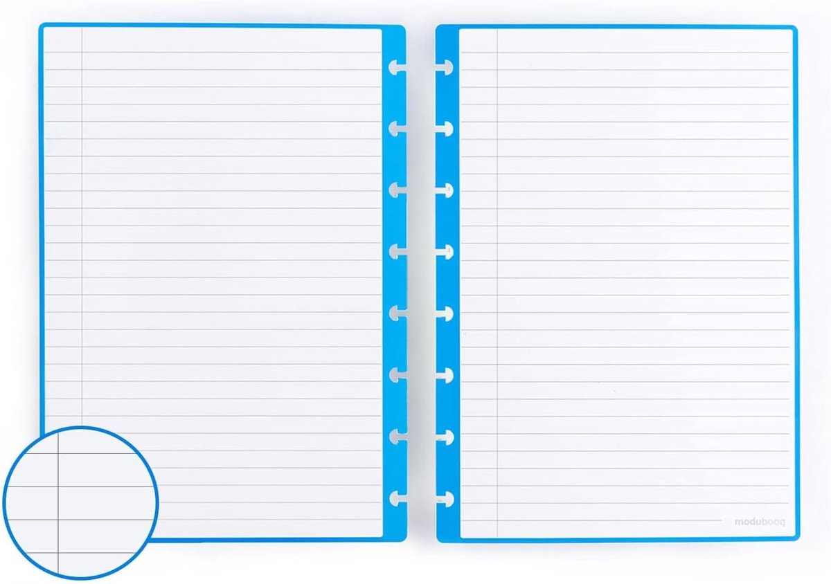 Herbruikbare lined pagina's - A5 - 32 modulaire vellen - slim notitieboek - organiseer jouw notities - ShopVlot