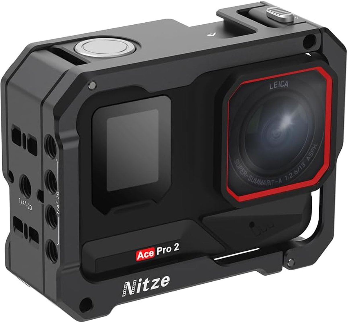 Kooi voor Insta360 Ace Pro 2 - Met cold shoe - Ondersteunt verticaal en horizontaal filmen - ShopVlot