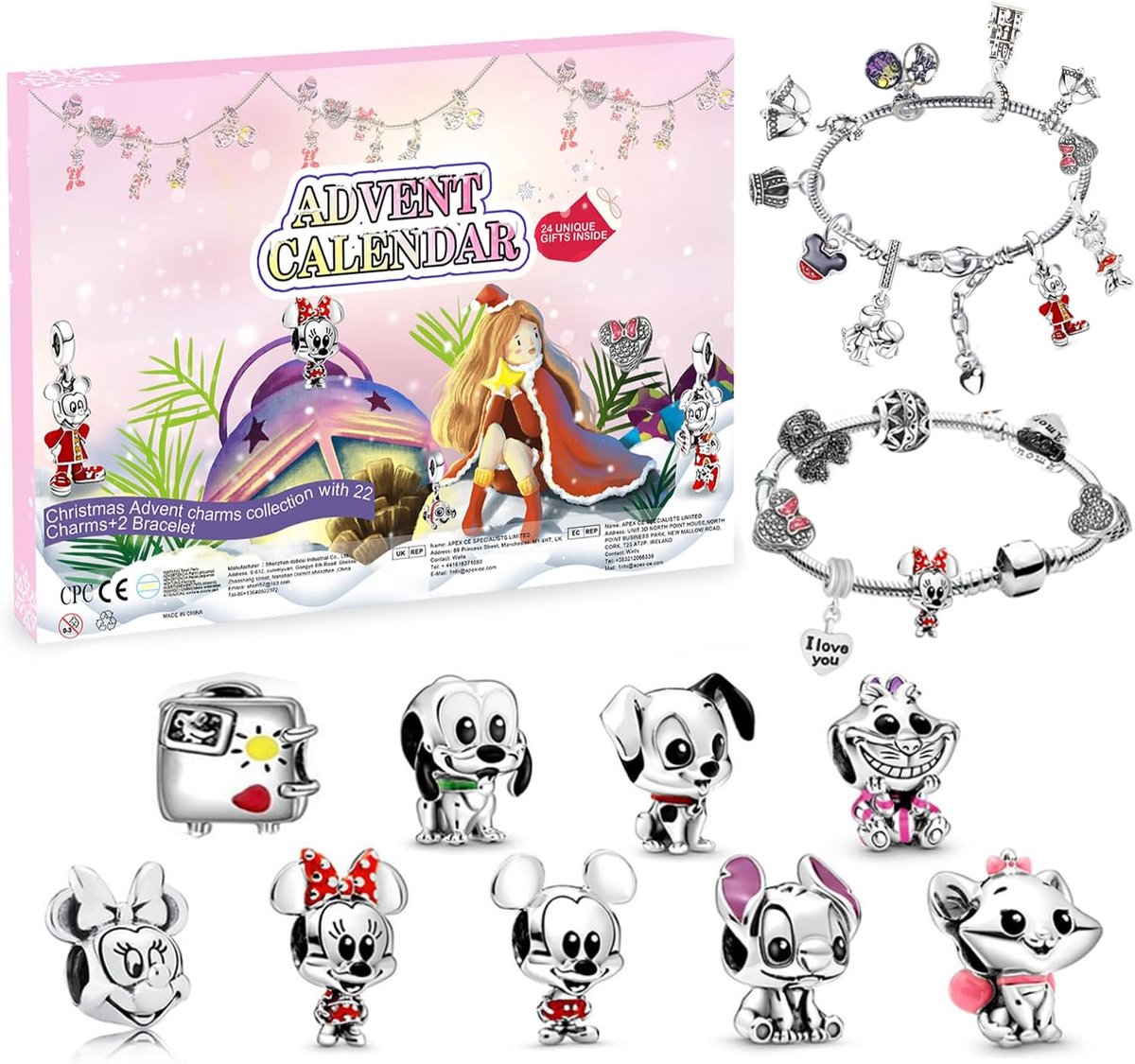 Adventskalender sieraden kinderen - 24 dagen bedelarmbanden - DIY kerstcadeau voor meisjes - ShopVlot