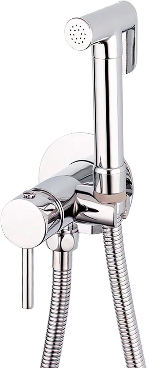 Kraan rond - chroom - koud en warm water - ideaal voor inbouw - ShopVlot