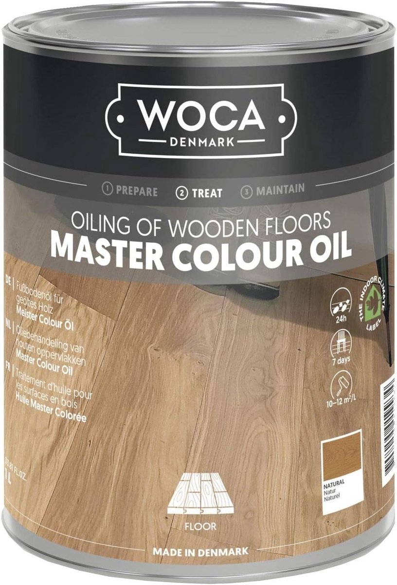 Woca Master Oil 120 Black - Houtolie - Natuurlijke matte uitstraling - Versterkt houtstructuur - ShopVlot