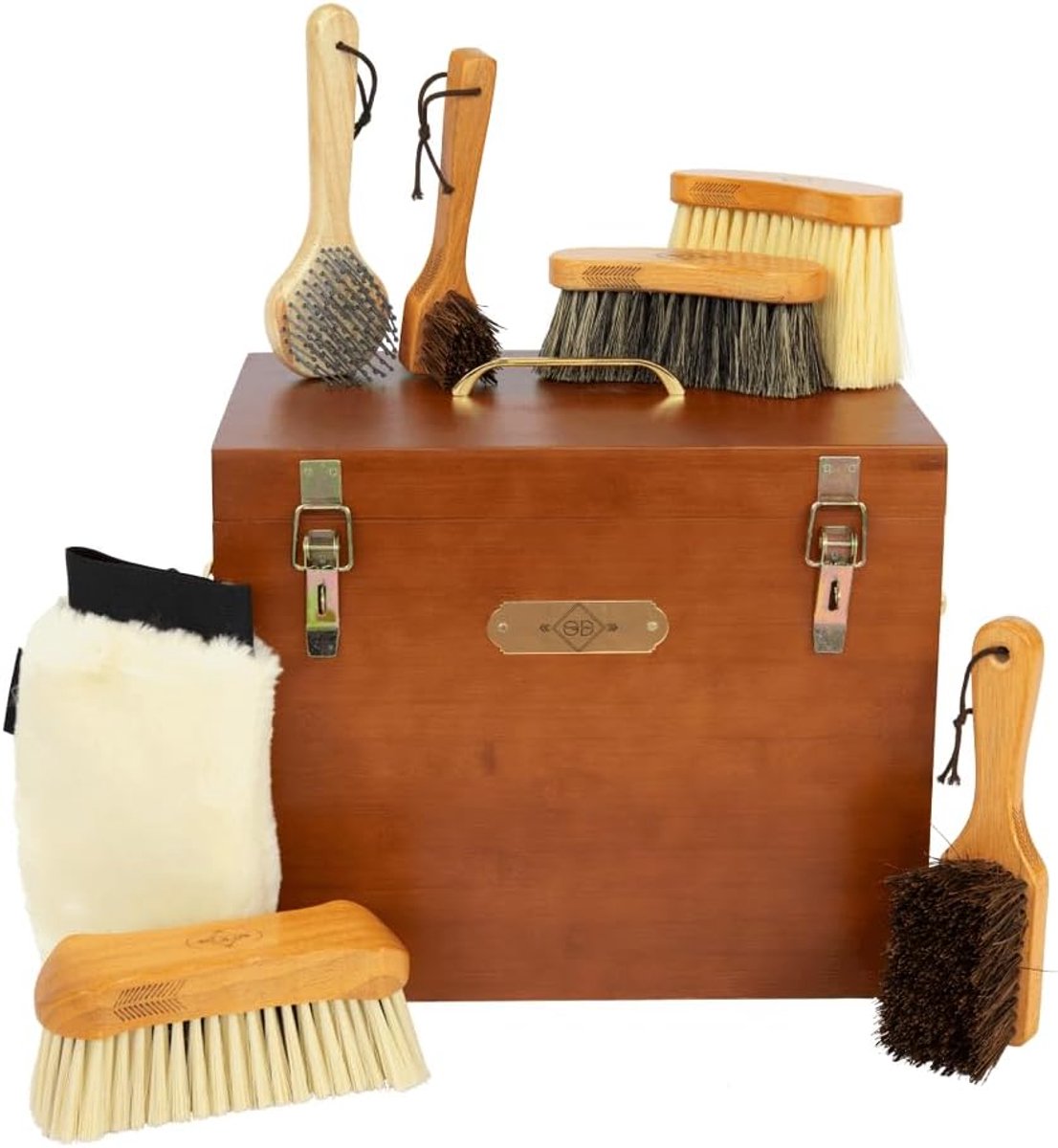 Grooming Box - Houten opbergdoos - Inclusief accessoires - Voor een georganiseerde verzorging - ShopVlot