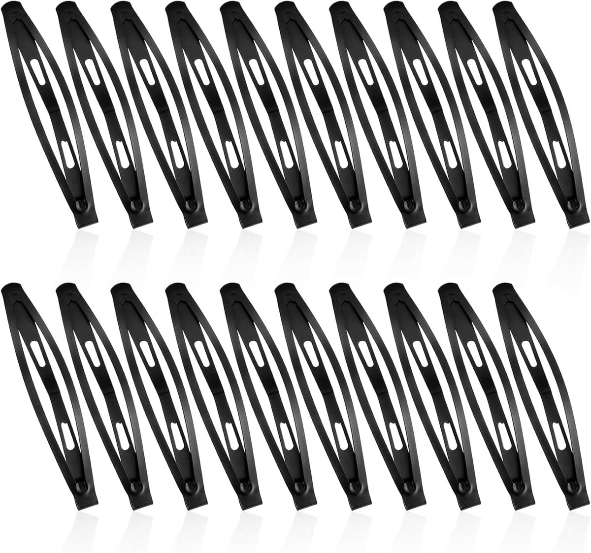 Haarspelden 20 Stuks Zwarte Metaal - 8 cm Haarclip voor Vrouwen en Meisjes - Duurzaam en Geschikt voor Elke Haarstijl - ShopVlot