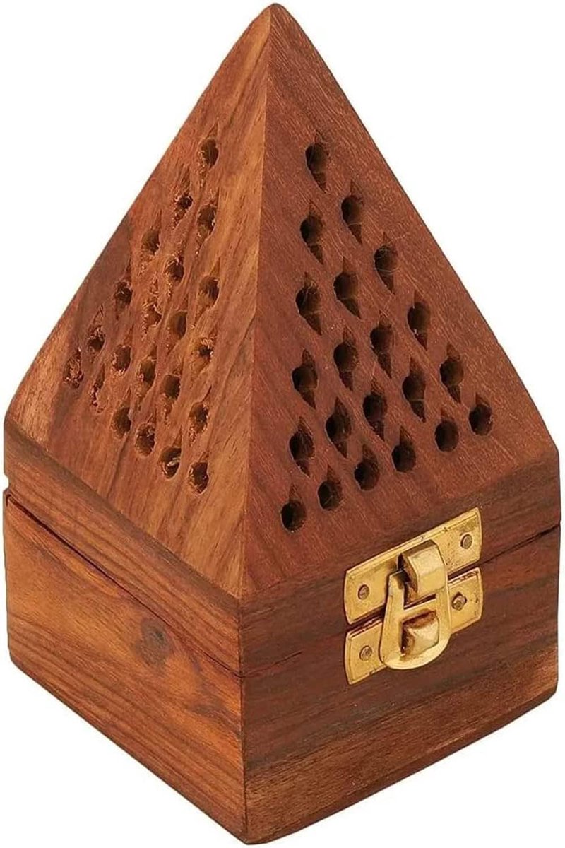 Houten wierookhouder 5 inch - Traditioneel handgemaakt - Voor aromatherapie - Ideaal voor meditatie - ShopVlot