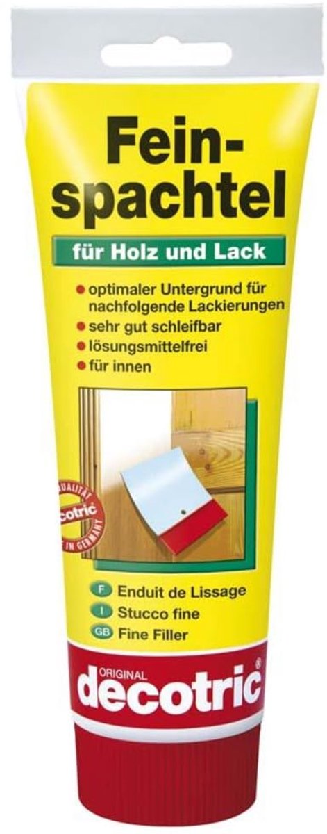 Fine putty voor hout en vernis - 400 g - kant-en-klaar - ideaal voor reparatie en gladmaken - ShopVlot