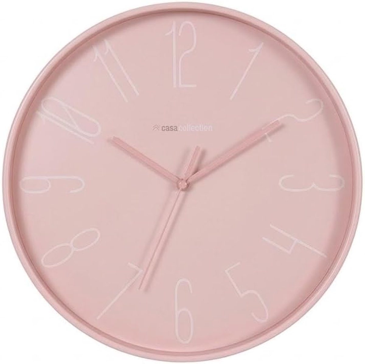 Wandklok 30 cm - kunststof - roze - stijlvol interieuraccessoire - ShopVlot
