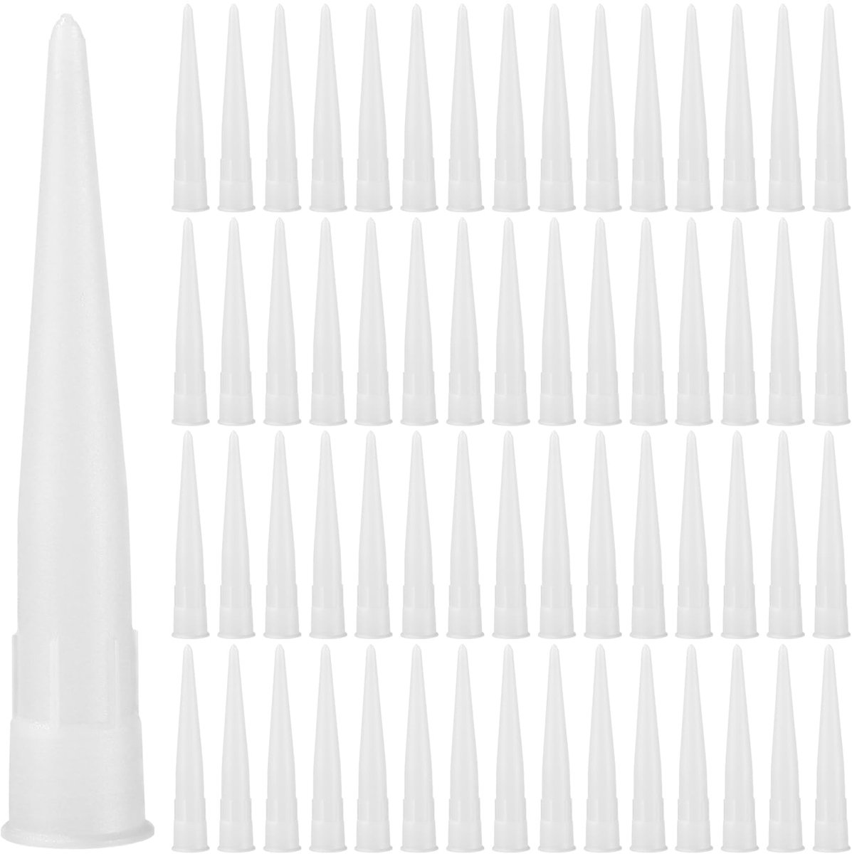 Siliconen spuitmonden 60 stuks - siliconen punten - voor afdichtmiddelen - perfect voor keuken en huishouden - ShopVlot