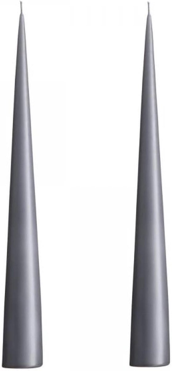 Dinerkaarsen - Kaarsen Set - Sfeerverlichting Huis - Lange Brandduur - 37cm - Donker Leisteen