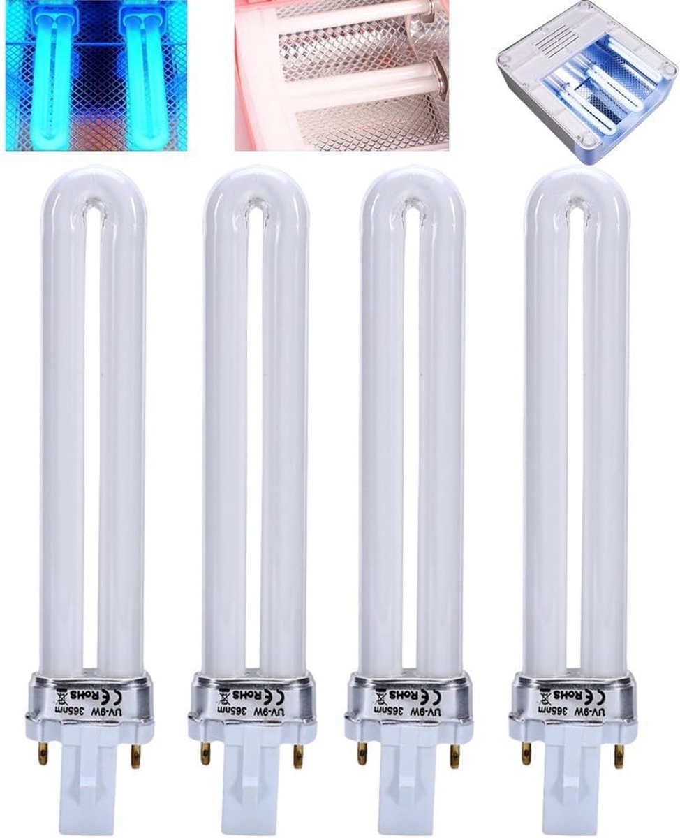UV lamp tube 9W - 4 stuks - 365nm UV licht - vervanglamp voor nageldroger - SnelShoppen