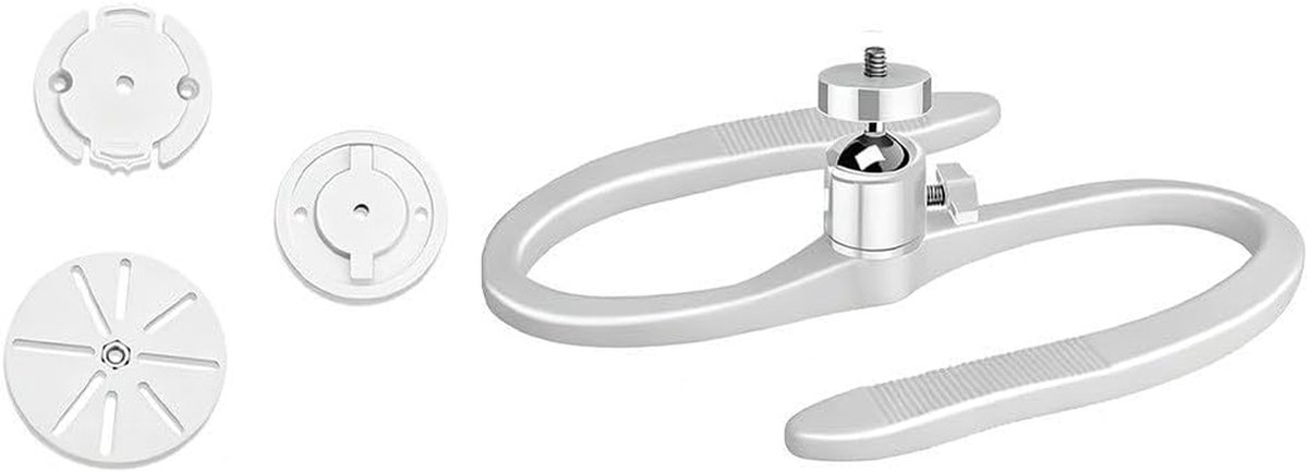 Flexibele Klembevestiging - Camera Houder - Beveiligingscamera Ophangen - Installatie Zonder Gereedschap - 20 x 16 x 3 cm - Wit