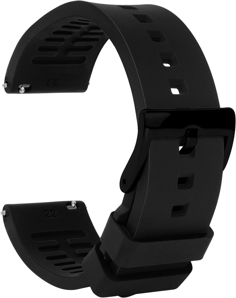 Siliconen Horlogeband 18mm 19mm 20mm 21mm - Waterdichte Rubber Strap - Snelle Bevestiging - SnelShoppen