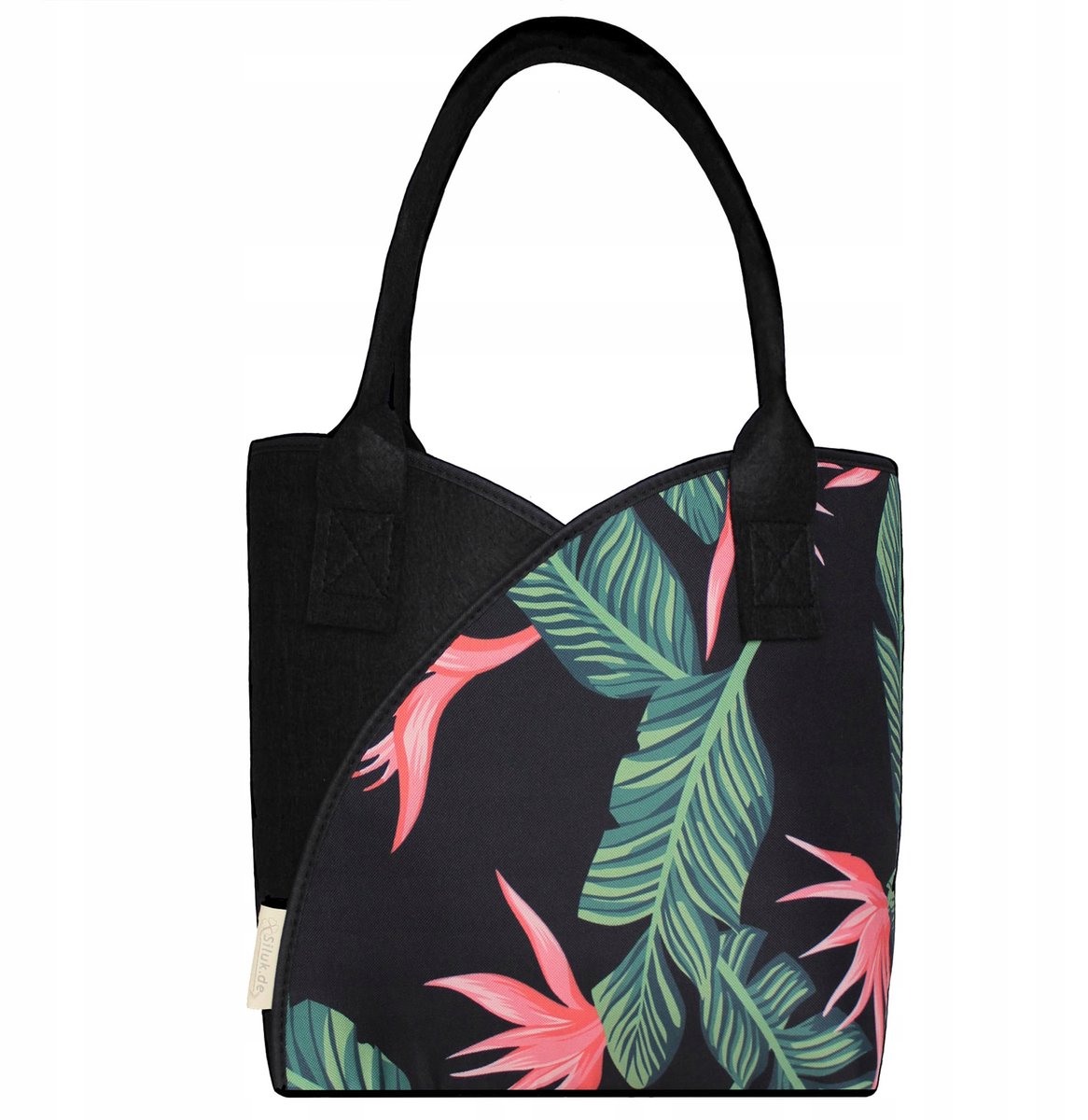 Ecologische Shopper Tas van Vilt - Roze Bloem