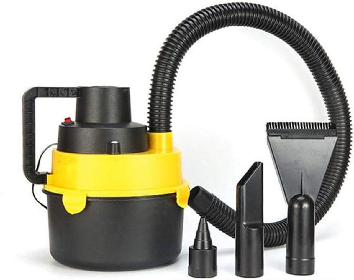 Auto Stofzuiger - Draagbare Reiniger - Auto Interieur - Nat/Droog Zuigen - 12V DC - Zwart