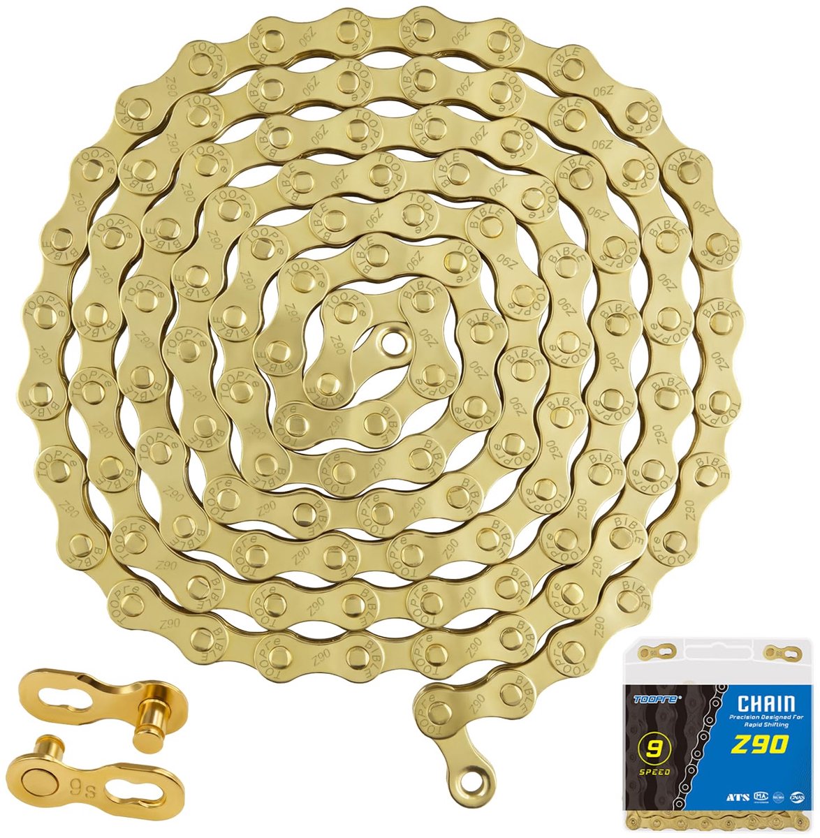 Fietsketting 9-speed - 116 schakels - duurzaam gelegeerd staal - ideaal voor racefietsen en mountainbikes - SnelShoppen