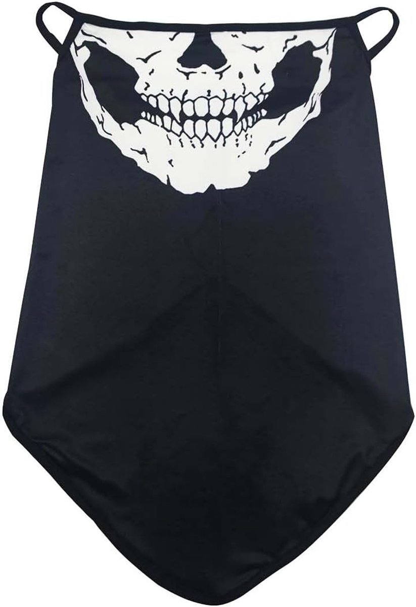 Motorcycle Neck Guard - Skull Design - Ademend - Ideaal voor motorrijden en wandelen - SnelShoppen