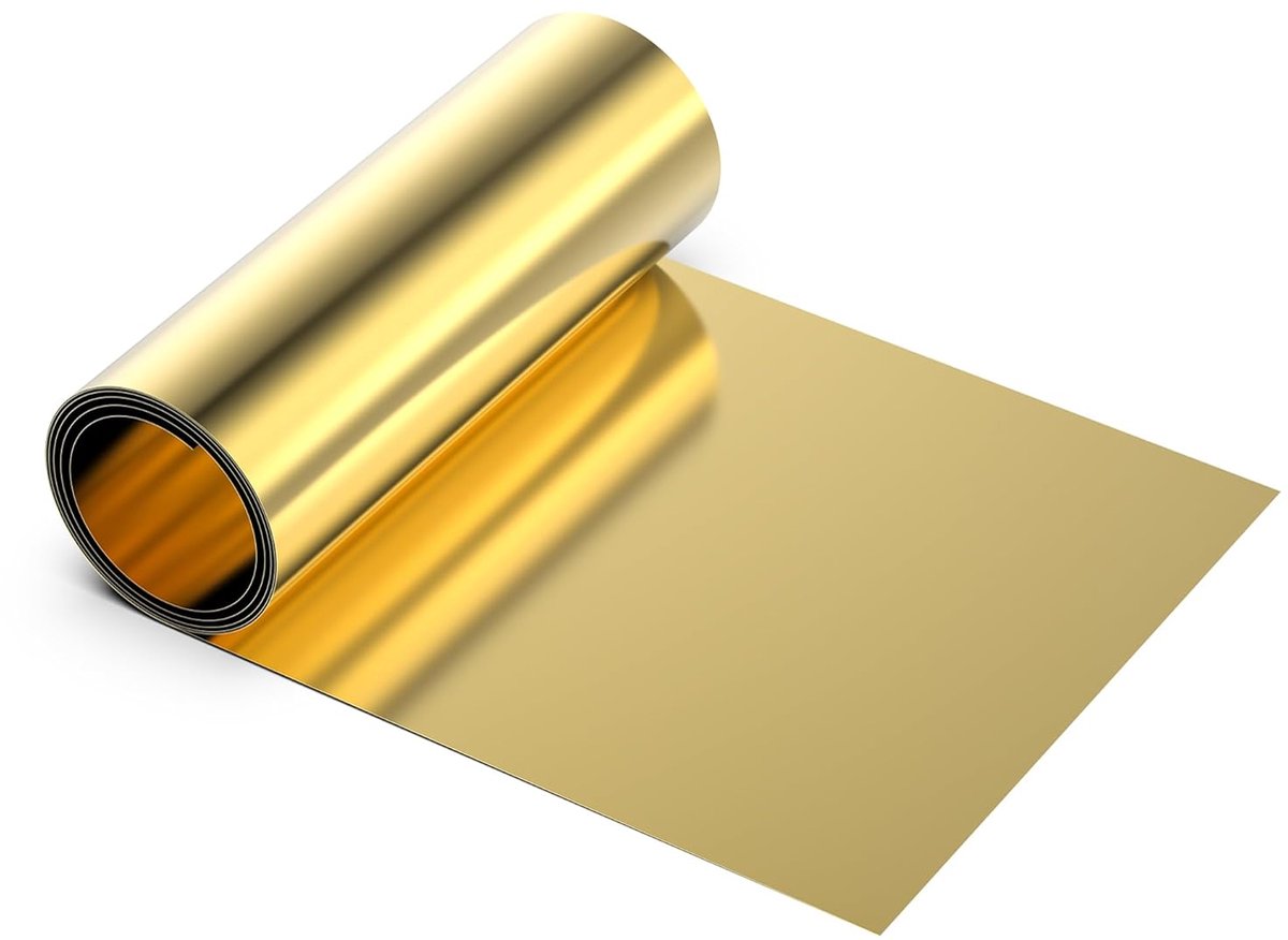 Messingplaat 0.1mm x 200mm - messing folie - flexibele toepassing - ideaal voor modelbouw - ShopVlot