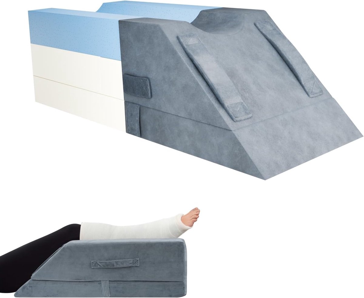 Ergonomisch hoogte verstelbaar beenkussen - Hoogwaardige gel-geheugenfoam - Drie-staps hoogteverstelling - ShopVlot
