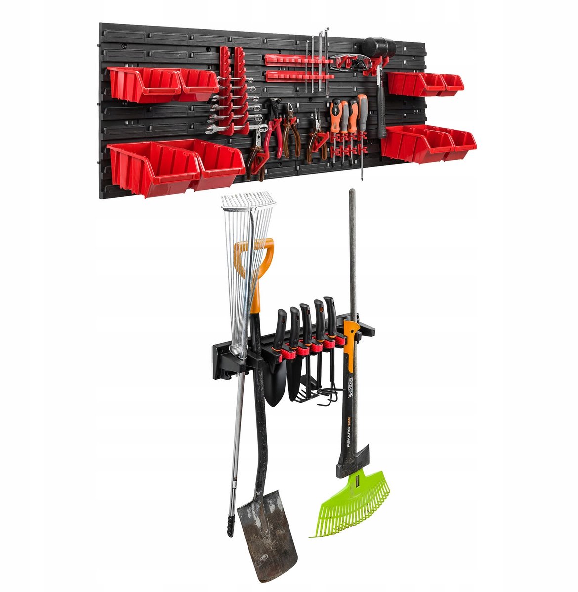 Gereedschapswand Garage 115x39cm met Opbergbakjes - Merkloos