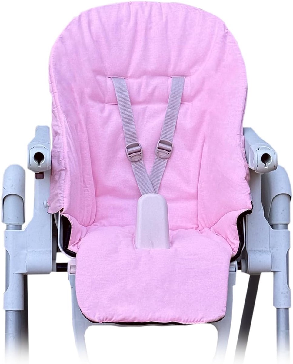 Vervanghoes voor kinderstoel - Peg Perego Prima Pappa Zero 3 - Roze katoen - Machinewasbaar tot 30°C - ShopVlot