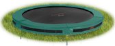 PRO-line Flatlevel inground trampoline set 14, groen + gratis afdekhoes