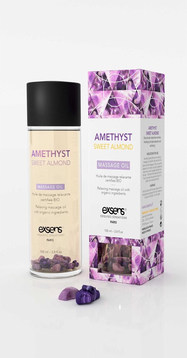 Exsens - Amethist Zoete Amandel Biologische Sensuele Lichaams- & Massageolie
