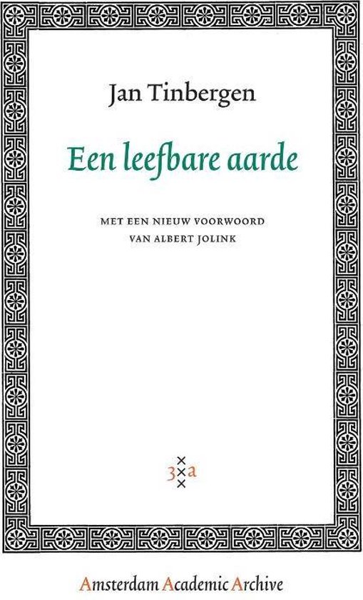Cover van het boek 'Een leefbare aarde' van Jan Tinbergen