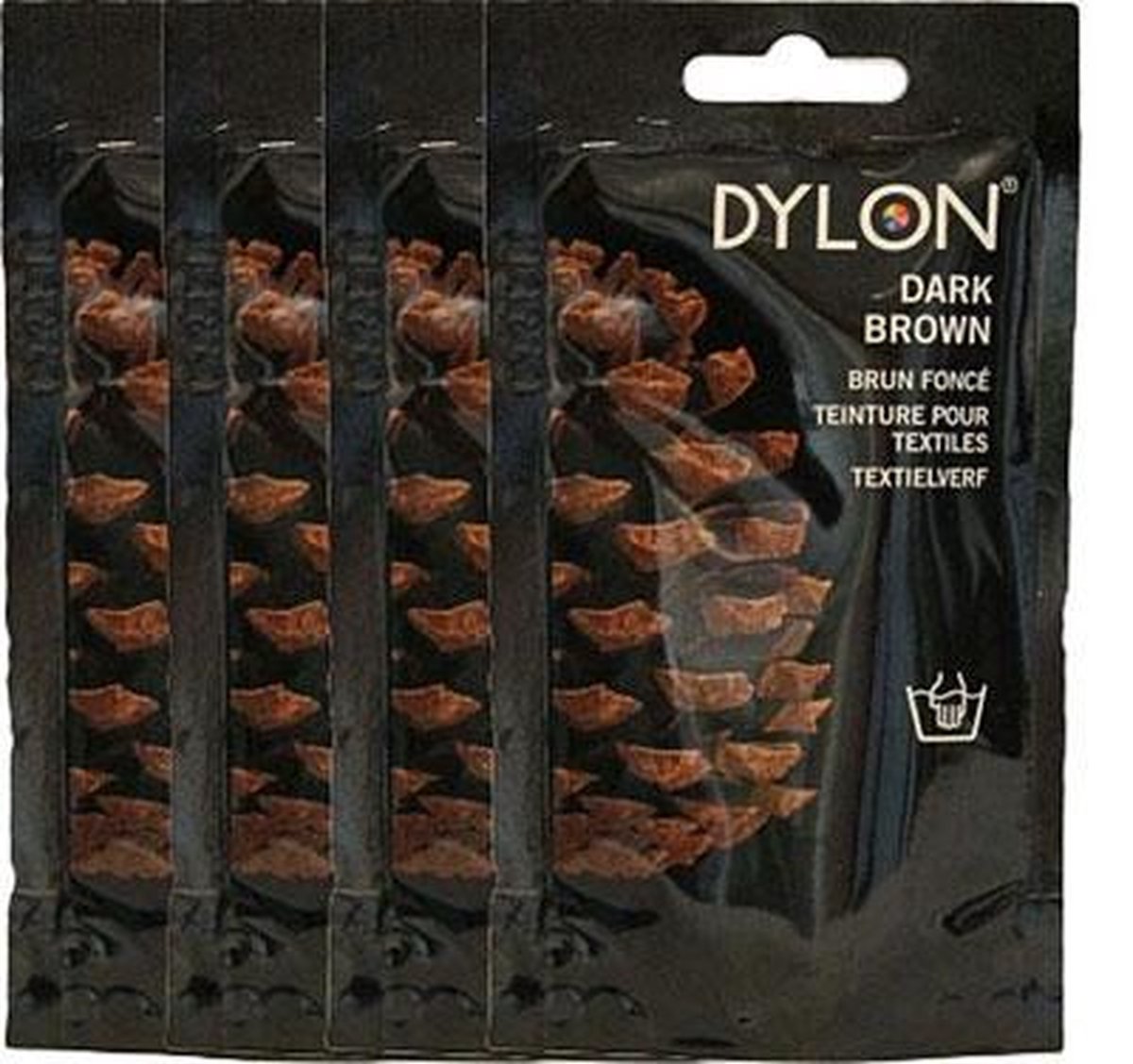 Dylon Textielverf Handwas Dark Brown Voordeelverpakking