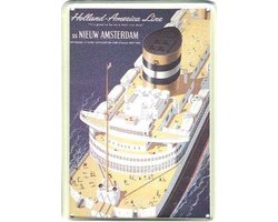 Holland America Line reclame ss Nieuw Amsterdam reclamebord 10x15 cm