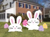 5 Yard Signs Easter Bunnies & Eggs Corrugated Plastic