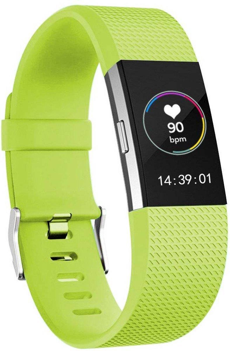 KELERINO. Siliconen polsbandje voor Fitbit Charge 2 Lime - Small