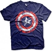 Fun t-shirt Captain America schild heren XXL