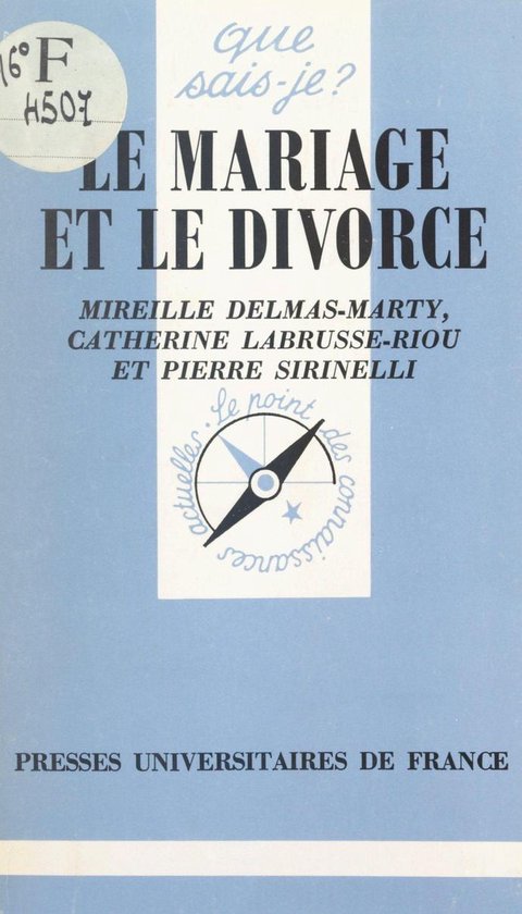 Le mariage et le divorce - cover