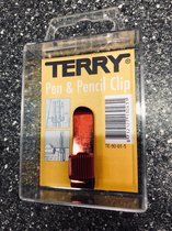 Terry TE-90-01-5 Clip Voor 1 Pen Of Potlood Rood