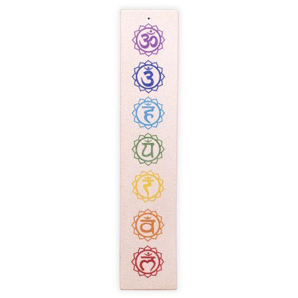 Goedkoopste Yogi & Yogini Naturals - Wierookplankje Creme - Zandsteen Zeven Chakra's Langwerpig 25,5 x 5 cm