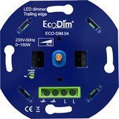 EcoDim - LED Dimmer - ECO-DIM.04 - Fase Afsnijding RC - Inbouw - Enkel Knop - 0-150W - BSE