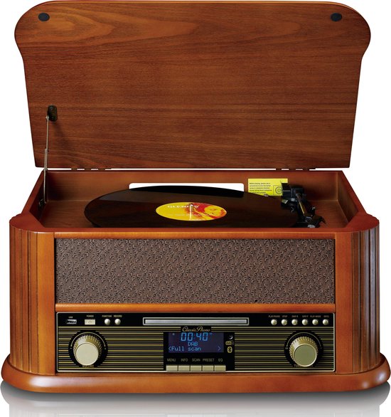 Classic Phono TCD-2570 - Platenspeler met DAB+/FM radio