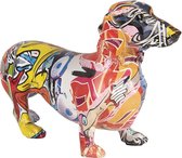 Decoratie hond 22*8*14 cm Multi | 6PR3382 | Clayre & Eef