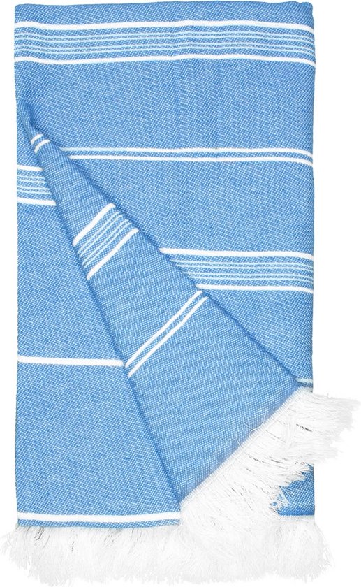 The One Towelling Hamamdoek - Recyclede handdoek - Hoge vochtopname - 60% Katoen & 40% Polyester - 100 x 180 cm - Kobalt Blauw