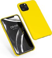 kwmobile telefoonhoesje voor Apple iPhone 11 Pro - Hoesje met siliconen coating - Smartphone case in stralend geel