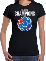 Australie WK supporter t-shirt - we are the champions met Australische voetbal - zwart - dames - kleding / shirt 2XL