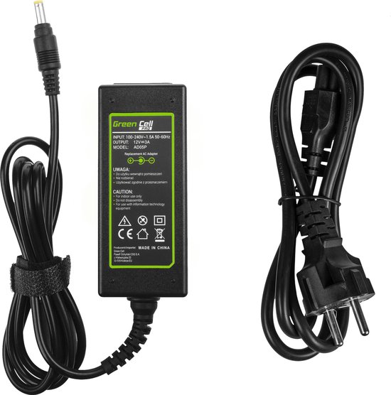 AbleGrid 12V 3A 36W AC Adapter Charger For ASUS Eee PC 1000h, 900HA, 1000HE – US Plug