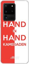 6F hoesje - geschikt voor Samsung Galaxy S20 Ultra -  Transparant TPU Case - Feyenoord - Hand in hand, kameraden #ffffff