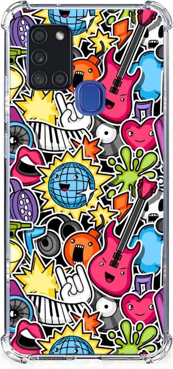 Samsung Galaxy A21s Anti Shock Bumper Case Punk Rock