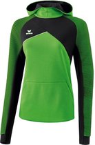 Erima Premium One 2.0 Sweatshirt met Capuchon Dames Groen-Zwart-Wit Maat 38